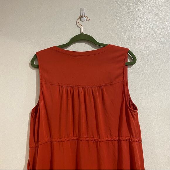 Torrid Brick Red Challis Zip Front Mini Shirt Dress Sz 14/16 - Picture 9 of 14